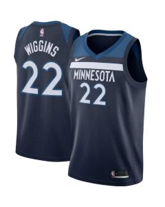 Men's Minnesota Timberwolves #22 Andrew Wiggins Navy Icon Edition Stitched Jersey