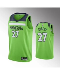 Men's Minnesota Timberwolves #27 Rudy Gobert Statement Edition Green 75th Anniversary Swingman Stitched Jersey