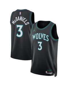 Men's Minnesota Timberwolves #3 Jaden McDaniels Black 2026/27 Statement Edition Stitched Basketball Jersey