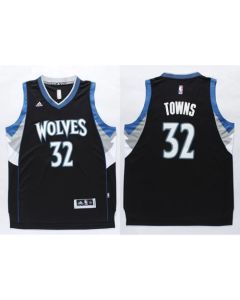 Men's Minnesota Timberwolves #32 Karl-Anthony Towns Black NBA Jersey
