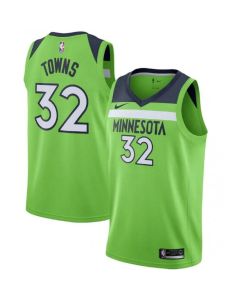 Men's Minnesota Timberwolves #32 Karl-Anthony Towns Green Statement Edition Stitched Jersey