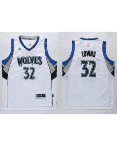 Men's Minnesota Timberwolves #32 Karl-Anthony Towns White NBA Jersey
