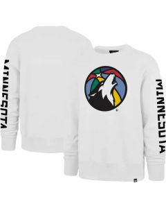 Men's Minnesota Timberwolves '47 White 2022/23 City Edition Two-Peat Headline Pullover Sweatshirt