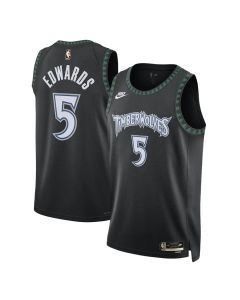 Men's Minnesota Timberwolves #5 Anthony Edwards Black 2025/26 Hardwood Classics Jersey (Black)