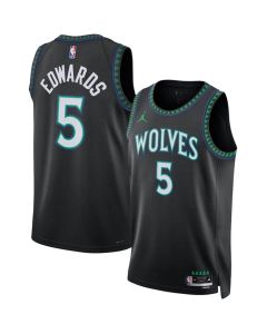 Men's Minnesota Timberwolves #5 Anthony Edwards Black 2026/27 Statement Edition Stitched Basketball Jersey