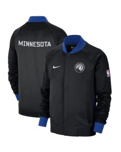 Men's Minnesota Timberwolves Black 2022/23 City Edition Full-Zip Jacket