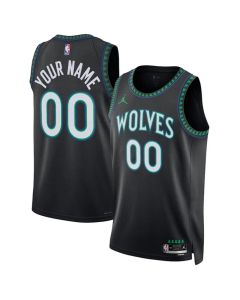 Men's Minnesota Timberwolves Black 2026/27 Statement Edition Stitched Basketball Custom Jersey