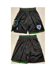 Men's Minnesota Timberwolves Black Shorts (Run Small)