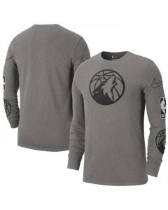 Men's Minnesota Timberwolves Heather Charcoal 2022/23 City Edition Essential Expressive Long Sleeve T-Shirt