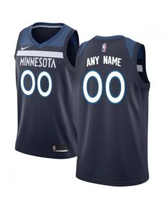 Men's Minnesota Timberwolves Navy Customized Stitched NBA Jersey
