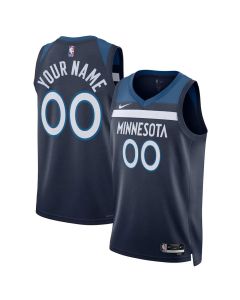 Men's Minnesota Timberwolves Nike Navy Swingman Icon Edition Custom Jersey (Navy)