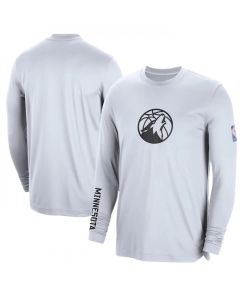 Men's Minnesota Timberwolves White 2022/23 City Edition Essential Expressive Long Sleeve T-Shirt