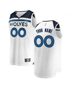 Men's Minnesota Timberwolves White Customized Stitched NBA Jersey
