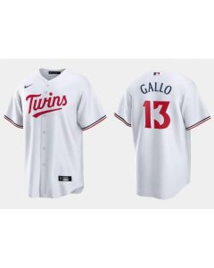 Men's Minnesota Twins #13 Joey Gallo White Cool Base Stitched Baseball Jersey