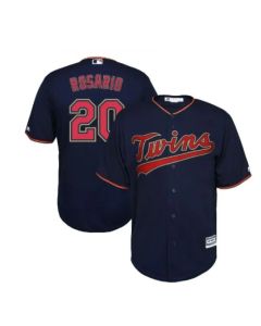 Men's Minnesota Twins #20 Eddie Rosario Navy Cool Base Stitched MLB Jersey