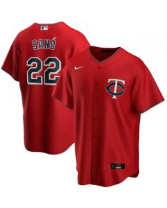 Men's Minnesota Twins #22 Miguel Sano Red Cool Base Stitched Jersey