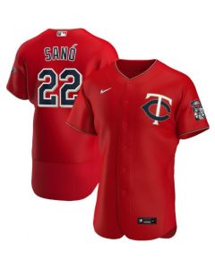 Men's Minnesota Twins #22 Miguel Sano Red Flex Base Stitched MLB Jersey