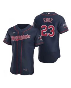 Men's Minnesota Twins #23 Nelson Cruz Navy Flex Base Stitched Jersey