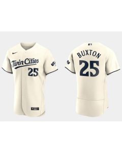 Men's Minnesota Twins #25 Byron Buxton 2023 Cream Flex Base Stitched Jersey