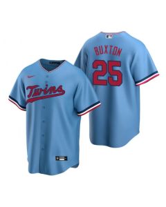 Men's Minnesota Twins #25 Byron Buxton Blue Cool Base Stitched Jersey