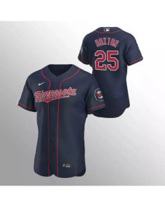 Men's Minnesota Twins #25 Byron Buxton Navy Flex Base Stitched Jersey