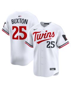 Men's Minnesota Twins #25 Byron Buxton White Home Limited Player Jersey (White)