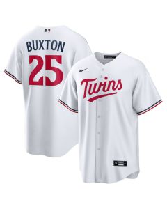 Men's Minnesota Twins #25 Byron Buxton White Home Replica Jersey
