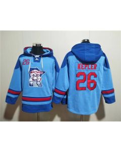 Men's Minnesota Twins #26 Max Kepler Blue Ageless Must-Have Lace-Up Pullover Hoodie