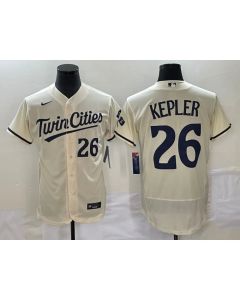 Men's Minnesota Twins #26 Max Kepler Cream Flex Base Stitched Baseball Jersey