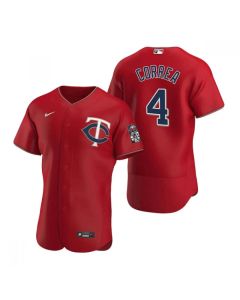 Men's Minnesota Twins #4 Carlos Correa Red Flex Base Stitched Jersey