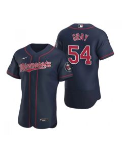Men's Minnesota Twins #54 Sonny Gray Navy Flex Base Stitched Jersey