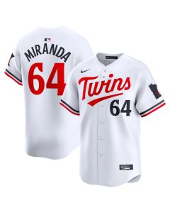 Men's Minnesota Twins #64 Jose Miranda White Home Limited Player Jersey (Home)
