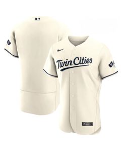 Men's Minnesota Twins Blank Cream 2023 Home Alternate Flex Base Stitched Jersey