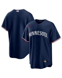 Men's Minnesota Twins Blank Navy Cool Base Stitched Jersey