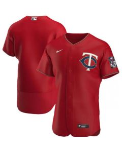 Men's Minnesota Twins Blank Red Flex Base Stitched MLB Jersey