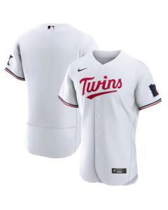 Men's Minnesota Twins Blank White 2023 Home Team Flex Base Stitched Jersey