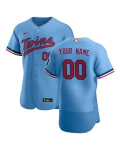 Men's Minnesota Twins Blue Customized Stitched MLB Jersey