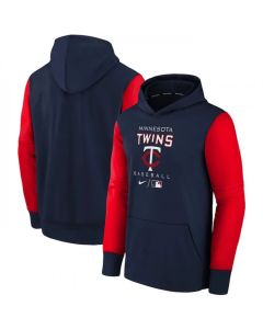Men's Minnesota Twins Navy 2022 Therma Performance Pullover Hoodie