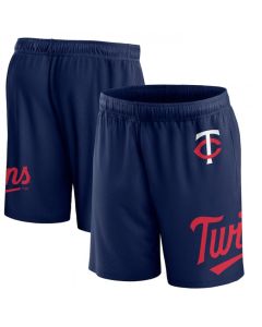 Men's Minnesota Twins Navy Clincher Mesh Shorts