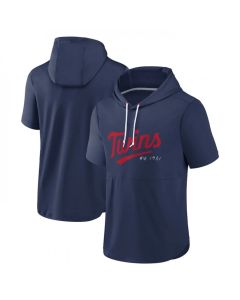 Men's Minnesota Twins Navy Sideline Training Hooded Performance T-Shirt