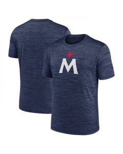 Men's Minnesota Twins Navy Team Logo Velocity Practice Performance T-Shirt