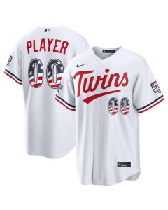 Men's Minnesota Twins Nike White 2026 All-Star Edition Stars & Stripes Stadium Custom Jersey