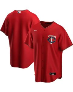 Men's Minnesota Twins Red Cool Base Stitched Jersey