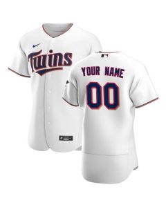 Men's Minnesota Twins White Customized Stitched MLB Jersey