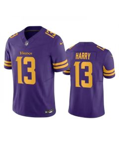 Men's Minnesota Vikings #13 N'Keal Harry Purple 2023 F.U.S.E. Color Rush Limited Stitched Jersey