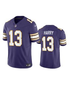 Men's Minnesota Vikings #13 N'Keal Harry Purple 2023 F.U.S.E. Throwback Vapor Untouchable Limited Stitched Jersey