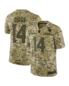 Men's Minnesota Vikings #14 Stefon Diggs 2018 Camo Salute to Service Limited Stitched NFL Jersey