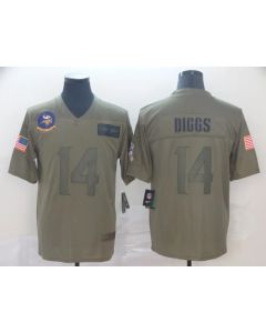 Men's Minnesota Vikings #14 Stefon Diggs 2019 Camo Salute To Service Limited Stitched NFL Jersey