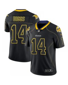 Men's Minnesota Vikings #14 Stefon Diggs Black 2018 Lights Out Color Rush Limited Stitched NFL Jersey