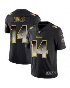 Men's Minnesota Vikings #14 Stefon Diggs Black 2019 Smoke Fashion Limited Stitched NFL Jersey